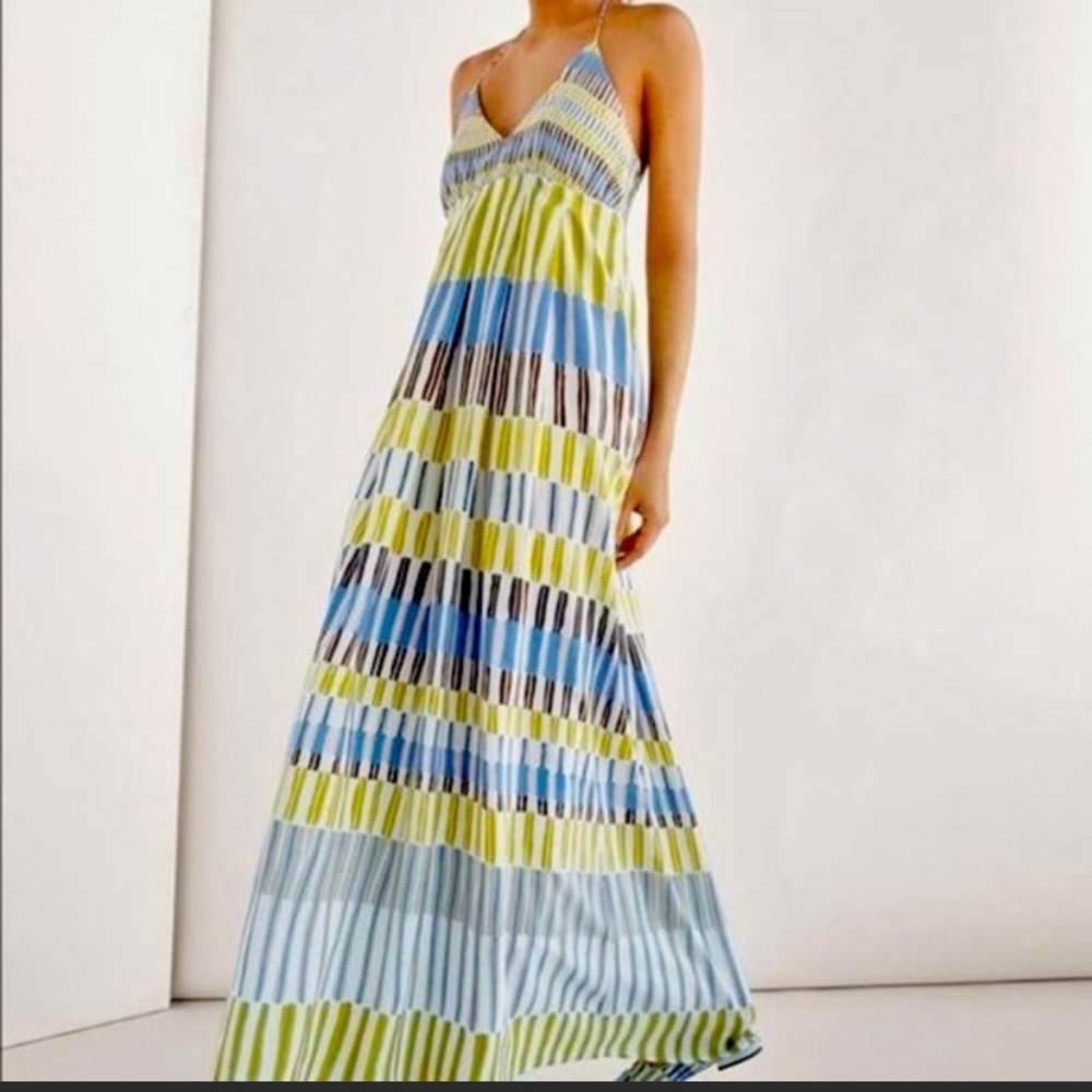 Massimo dutti silk maxi dress